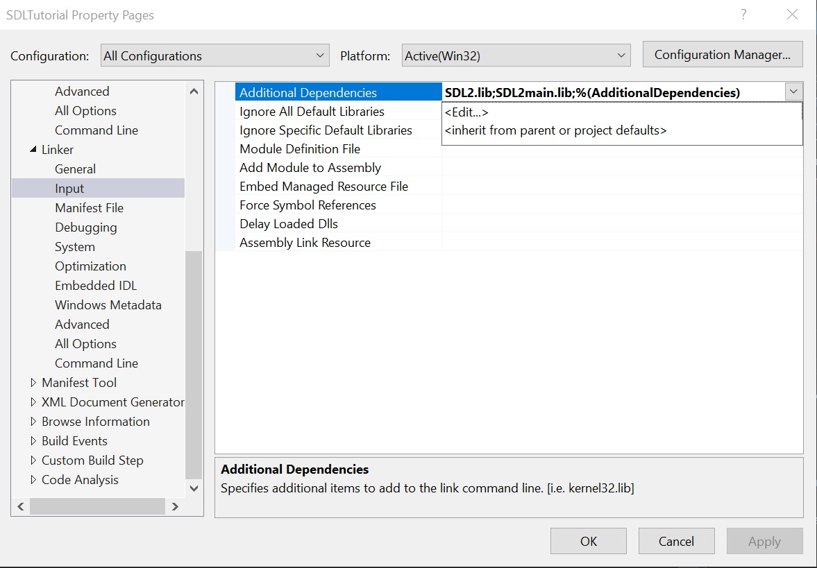 Установка библиотеки SDL в Visual Studio изображение с сайта www.eth1.ru