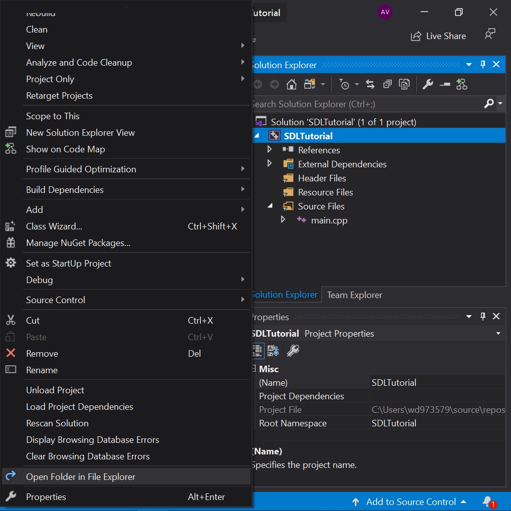 Установка библиотеки SDL в Visual Studio изображение с сайта www.eth1.ru