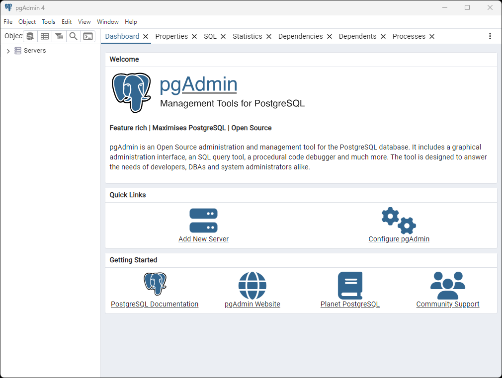 Первый запуск pgAdmin для Postgres 17 www.devhops.site изображение с сайта www.devhops.site