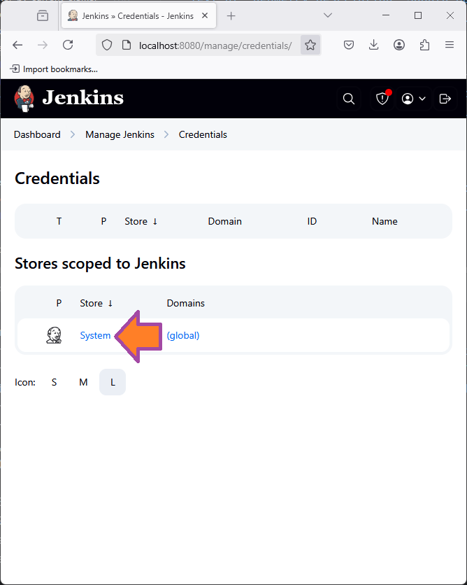 Создание Jenkins Credentials изображение с сайта www.devhops.site