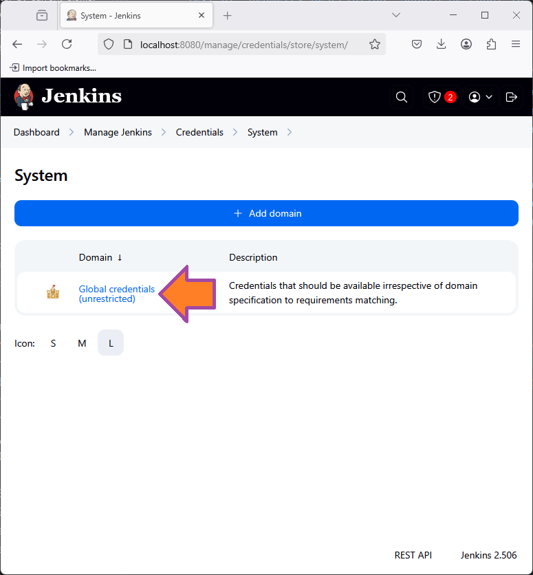 Создание Jenkins Credentials изображение с сайта www.devhops.site