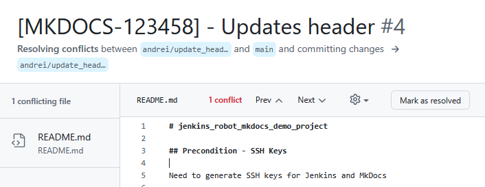 Разрешение конфликтов в GitHub Разрешение конфликтов в git изображение с сайта www.devhops.site изображение с сайта www.devhops.site