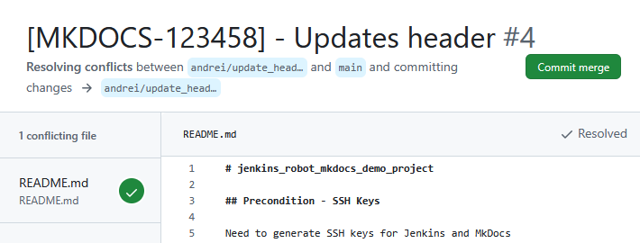 Разрешение конфликтов в GitHub Разрешение конфликтов в git изображение с сайта www.devhops.site изображение с сайта www.devhops.site