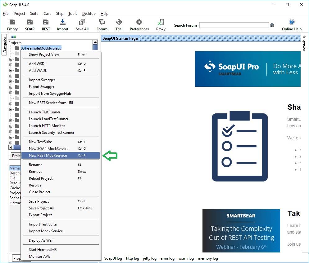 SOAP UI New Rest Mock Service изображение с сайта www.eth1.ru
