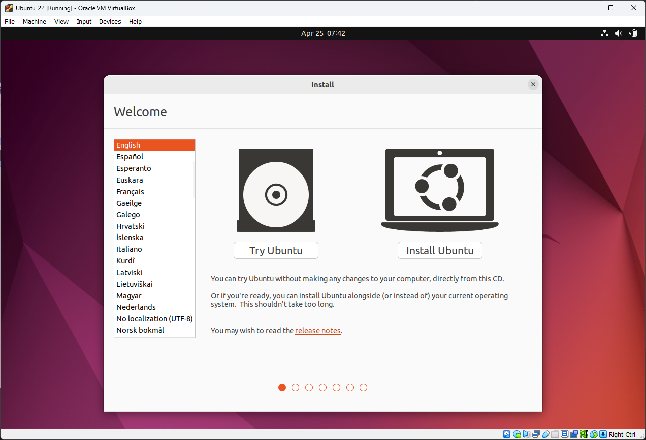 Установка Ubuntu 22.04 изображение с сайта www.devhops.site