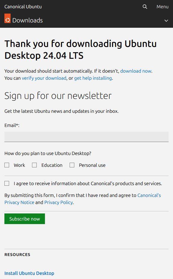 Установка Ubuntu 20.04 изображение с сайта www.devhops.site