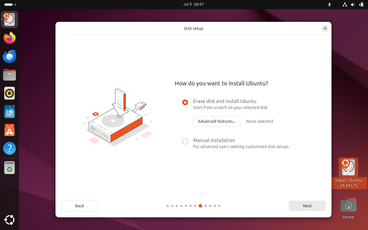 Установка Ubuntu 20.04 изображение с сайта www.devhops.site