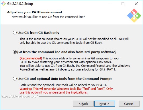 установка git for windows с openSSH изображение с сайта www.eth1.ru