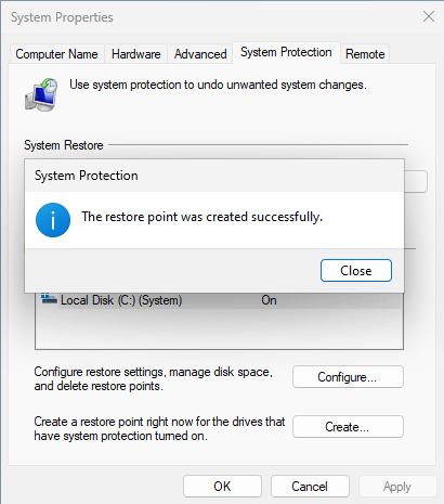 Создание точки восстановления системы Windows изображение с сайта www.devhops.site изображение с сайта www.devhops.site